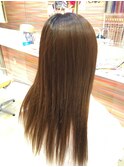 地毛肩ラインから  ストレートエクステ
