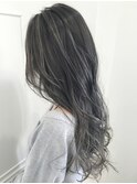 【Lead Hair】ダークアッシュハイライト2（バックスタイル）