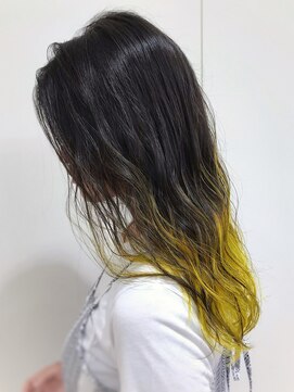 モリオフロムロンドン 大宮店(morio from London) 大人かわいい抜け感ミディアム♪インナーイエローカラー