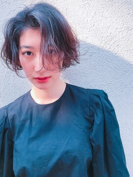 エムスラッシュ みなとみらい馬車道店(M SLASH) M.SLASH馬車道/毛先カラー/かきあげ前髪/耳かけ/エアリーボブz