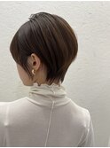 丸みショート/ベージュ系カラー/髪質改善/前髪/顔まわり