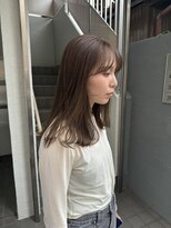 ローレンジウ(LOREN JU)&nbsp;透明感髪質改善ベージュダブルカラーミルクティーグレージュ