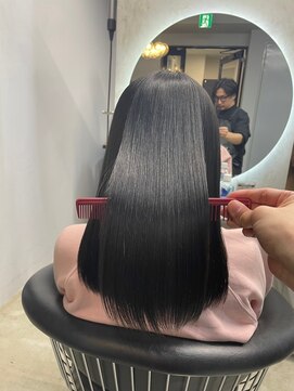 エトラ 渋谷店(etora) 小顔前髪ワンカールレイヤーカット黒髪ネビージュボブルフ