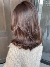 ラ メール ヘア デザイン(La mer HAIR DESIGN) 大人シアーベージュミニウルフボブミディアムレイヤー