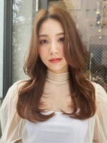 グランド(GRAND) ロングレイヤー/ミディアムレイヤー/ミルクティー【古岡】