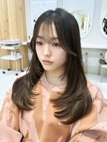 アマトウキョウ アユンチェ(AMA TOKYO×AYUNCHE) 韓国ヘア 2wayバング レイヤーカット くびれヘア 顔周り/