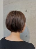 大人ショートボブ×明るめベージュ♪