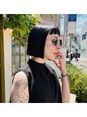 黒髪ワンレンボブ