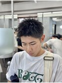 メンズアップバング/スパイキーショート