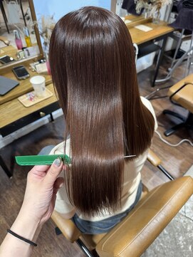 アヴァンスアンス 広島袋町店(AVANCE.ens) ピンクブラウン × 髪質改善トリートメント