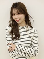 アースコアフュールボーテ 笛吹店(EARTH coiffure beaute)&nbsp;ナチュラルベージュ_ヨシンモリ_顔周りレイヤー_レイヤーカット