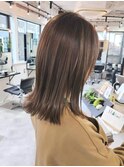切りっぱなし　マロンベージュ