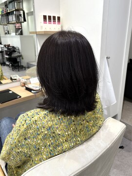 ブランシュ 南行徳店(BLANCHE) オリーブブラウン/ミディアムレイヤー/佐久間凪沙