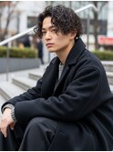 メンズカット/爽やかに動くフェザーパーマ/センターパート/越谷