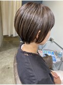 白髪ぼかし*ハイライト*ショートボブ