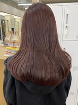 パークレーン アイス イヴェン(park lane ICI yeven) ブリーチなしロングレイヤーボブダブルカラー春カラーグレージュ