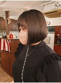 グレージュ/ミルクティーカラー/ベージュカラー/ボブ/ミニボブ
