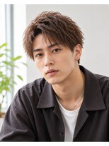 MEN's Baguz MEN'Sカット/ MEN'Sパーマ/ MEN'Sカラー メンズショート無造作束感ニュアンスパーママッシュ