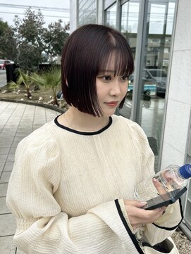 デコル(DecoL.) ミニボブ×カシスレッド