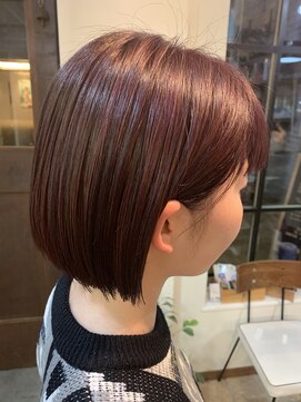 ヘアー アイス カンナ(HAIR ICI Canna) パッツンボブ×ピンクパープルカラー