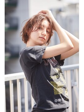 ヘアサロン ドットプラス 町田店(dot. plus) オレンジベージュ×ラフウェーブ