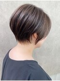 丸みショートボブ×イルミナ【ナチュラルアッシュ】
