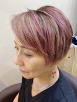 シェルビー 新宿(SHELBe)&nbsp;グランマッシュショート×デザインカラー[新宿/白髪ぼかし]