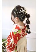 卒業式/水引/金箔/ポニーテール