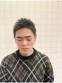 30代40代メンズ刈り上げフェードスタイルかき上げ短髪ワイルド