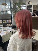 学割/ピンクオレンジ/ブリーチ