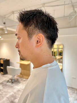 ソイクフ 四条大宮店(SOY-KUFU) 【soy-kufu】MEN'S HAIR束感ショートアッシュブラック
