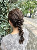 ふわふわ編みおろし/編みおろし/ヘアアレンジ