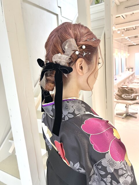 卒業式ツインヘアセット