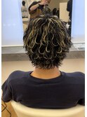 メッシュ波巻きウルフパーマ