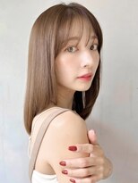 前髪 アンブレラカラー こなれミディ イメチェン