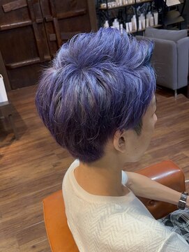 ランソキングス 北千住(RUNSO Kings) 【メンズアッシュカラー♪バイオレット×ブルー】