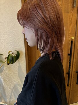 エブリ(every) ピンクベージュ　ウルフカット