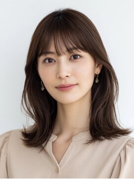 ヘアーアンドリラクゼーション エシア(hair&relaxation ecia) ナチュラルゆるふわ鎖骨ミディ