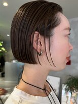 ハウ 心斎橋(how)&nbsp;ミニボブ×透明感カラー×刈り上げボブ秋カラー暗めカラー