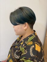 モリオ フロム ロンドン 成増店 【morio成増/一戸】刈り上げショートグラデーショングリーン