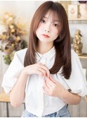 姫カットレイヤー透けバングストレートロングa上尾20代30代40代