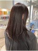 髪質改善シルクケアストレート深みあるレッドブラウン赤羽美容室
