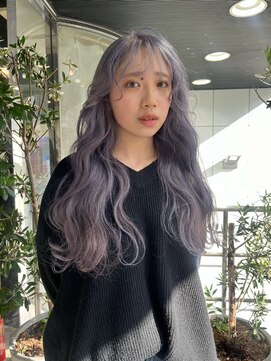 エルム 原宿 表参道(yelm) 【ラベンダーベージュ×ロング】#ダブルカラー#ケアブリーチ