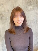 ハーフアンドハーフ(HALF and HALF)&nbsp;ブリーチなしカラー/ラベンダーベージュ/レイヤーカット