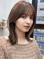 ガーデン 銀座(GARDEN)&nbsp;顔周りレイヤー/小顔/ココアベージュ/ミディアム/２０代３０代