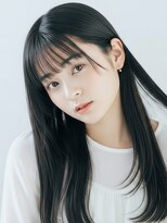 フレイムス ヘアアンドリラックス 赤羽店(Frames hair&relax) 清楚系黒髪ストレート20代30代40代◎前髪あり艶髪ロングヘア赤羽