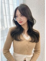 天神美容室&nbsp;姫カットレイヤー×くすみベージュ×韓国風巻き(ayana)