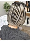 ミルクティーベージュダブルカラーインナーカラーケアブリーチ