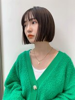 トイロ 中目黒(Toiro)&nbsp;ミニボブワンレンボブ切りぱなしボブ韓国ボブシースルーバング