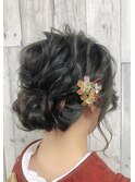 和装ヘアセット/ヘアセット/ヘアメイク/編み込み/三つ編み